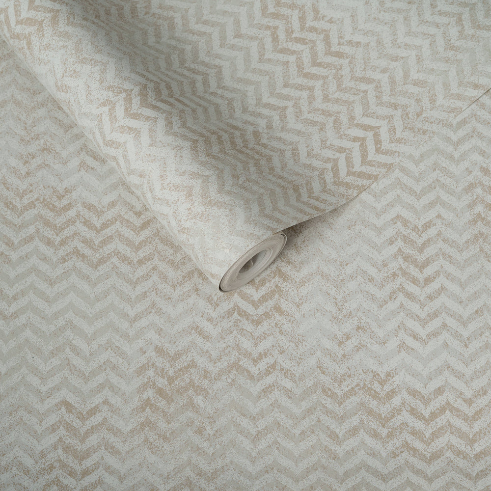 Papel de Colgadura Texturas | Beige Herringbone Wallpaper